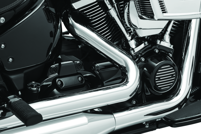 Kuryakyn Precision Dipstick for 2018 Harley Davidson Softail in glossy black, showing the sleek, branded motorcycle oil level tool