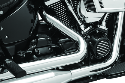 Kuryakyn Precision Dipstick for 2018 Harley Davidson Softail in glossy black, showing the sleek, branded motorcycle oil level tool
