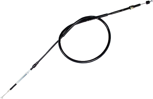 Motion Pro black vinyl clutch cable with premium chrome fittings, designed for motorcycle clutch systems.