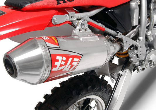 YOSHIMURA RS 2 UTV exhaust header, canister, and end cap system with polished metal finish and branding details.