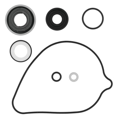 QuadBoss water pump rebuild kit for Honda TRX420 and Pioneer 500, includes gaskets and seals, displayed with hardware components.