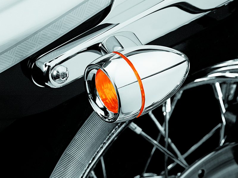Kuryakyn, Kuryakyn Deep Dish Bezel with Amber Lens for Harley-Davidson Bullet Turn Signals Part #2108