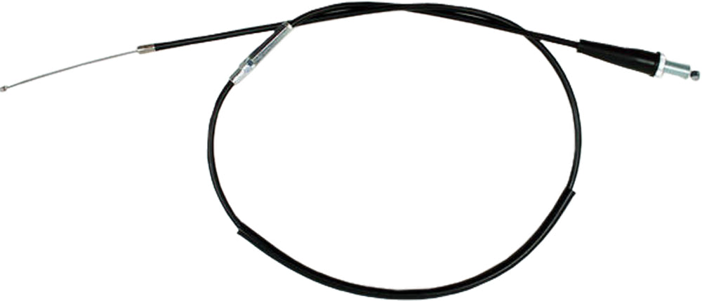 Black vinyl motorcycle throttle cable from Motion Pro, model 02-0197, with metal fittings visible in the image.