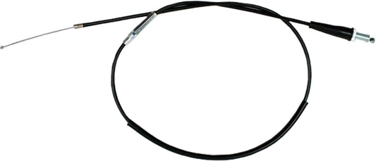 Black vinyl motorcycle throttle cable from Motion Pro, model 02-0197, with metal fittings visible in the image.