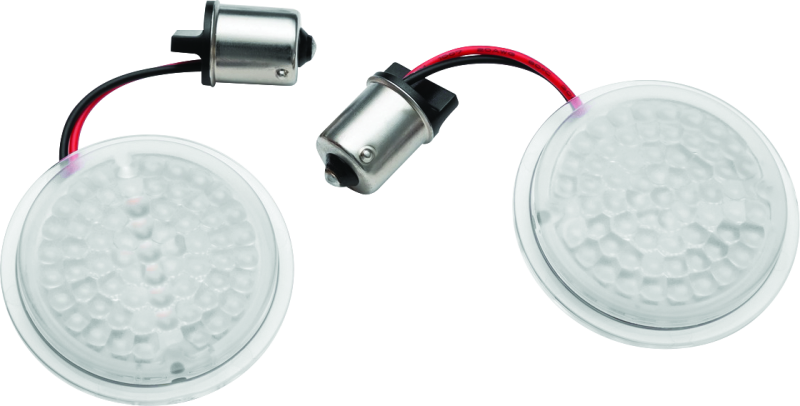 Kuryakyn Luminez LED rear turn signal insert in red for Harley-Davidson 1156 motorcycle lighting upgrade