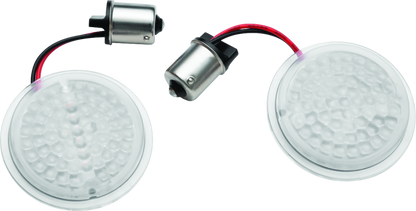 Kuryakyn Luminez LED rear turn signal insert in red for Harley-Davidson 1156 motorcycle lighting upgrade