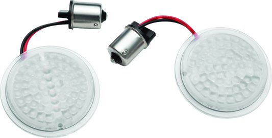 Kuryakyn Luminez LED rear turn signal insert in red for Harley-Davidson 1156 motorcycle lighting upgrade