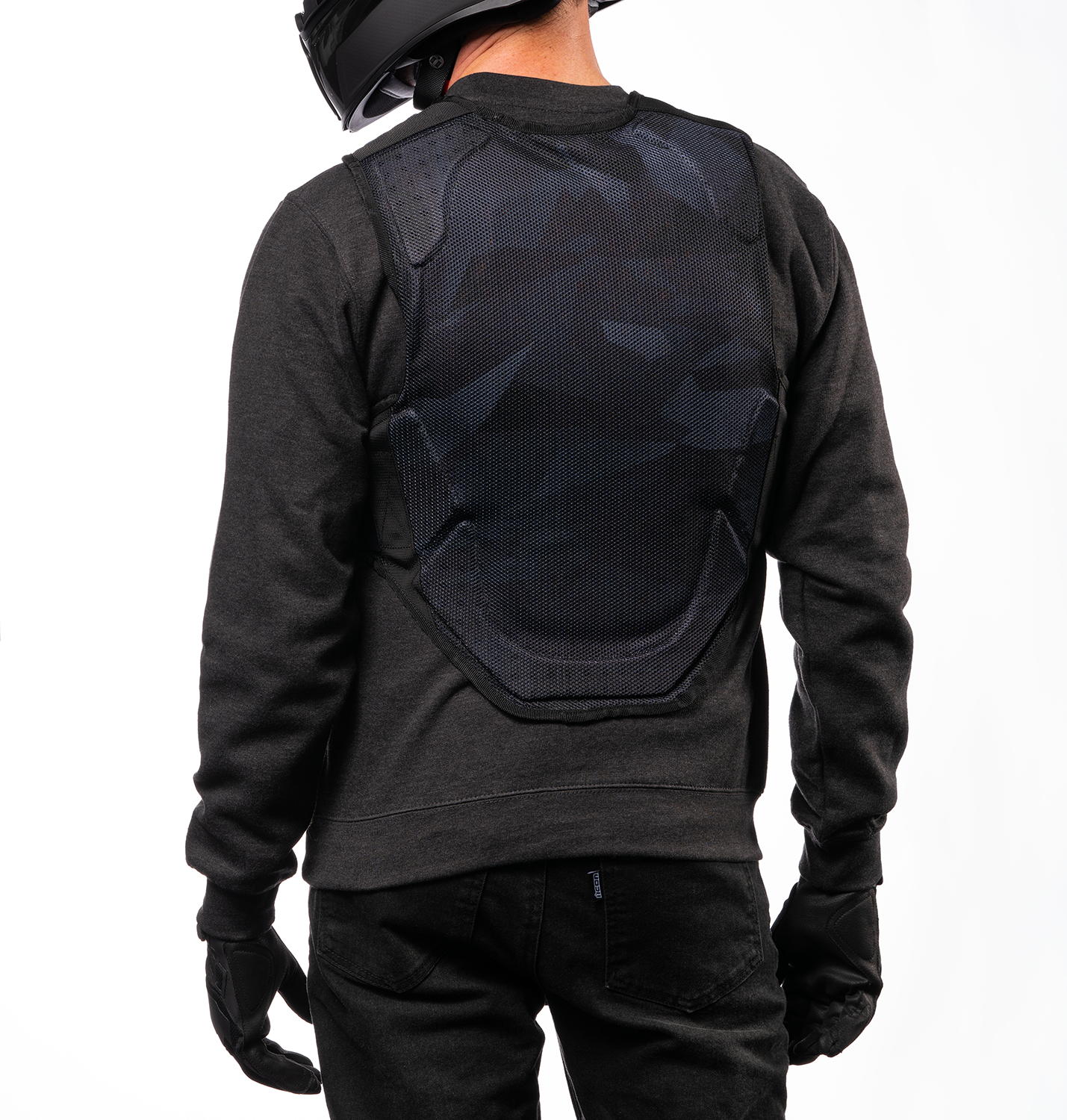 Bill's Exhausts ICON Softcore™ vest in dark camo, small/medium size, featuring a lightweight, tactical vest design.