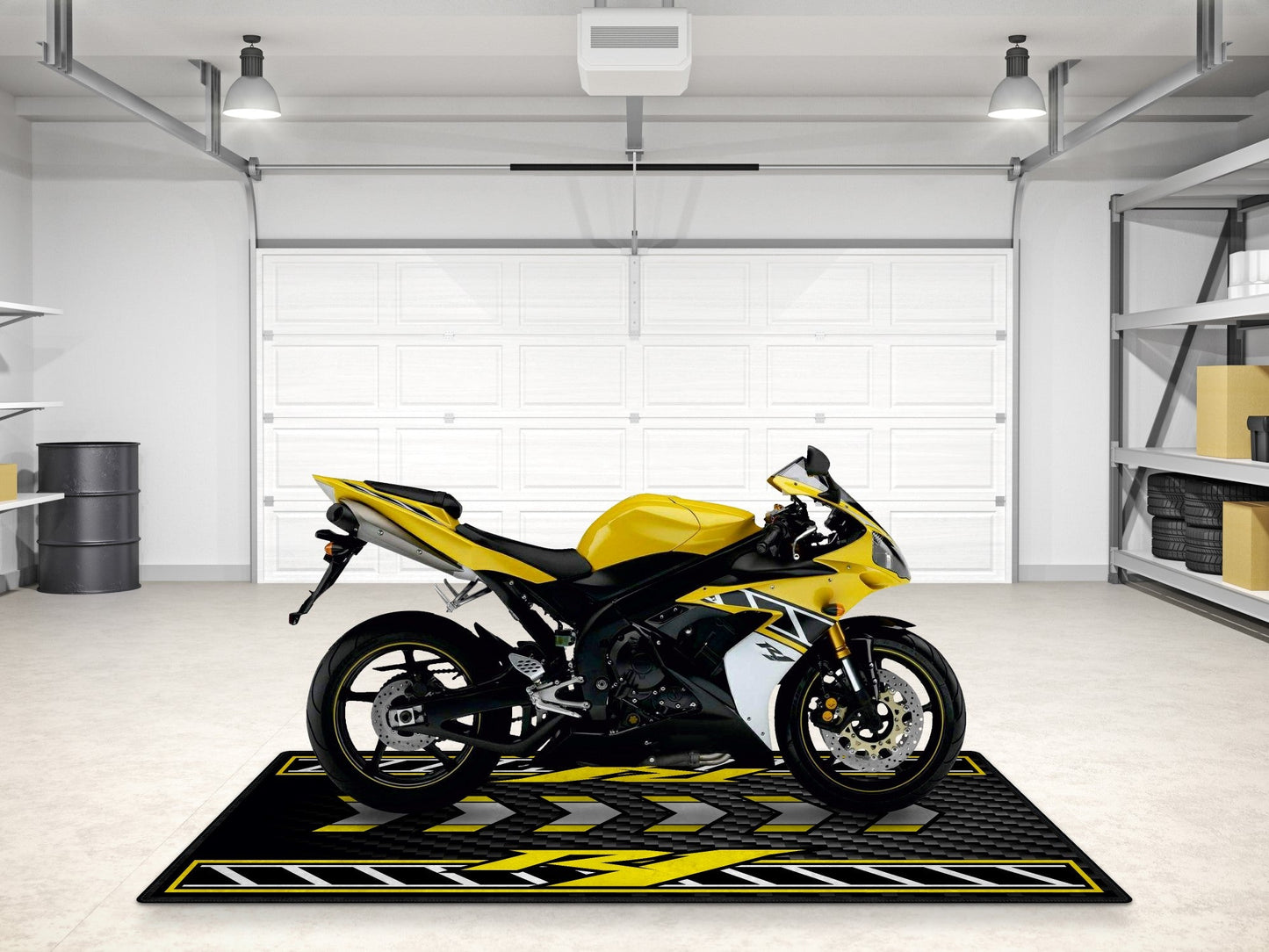 Designed Pit Mat for Yamaha R1 - 50th Anniversary Edition Motorcycle - MM7472 - Howling Moto