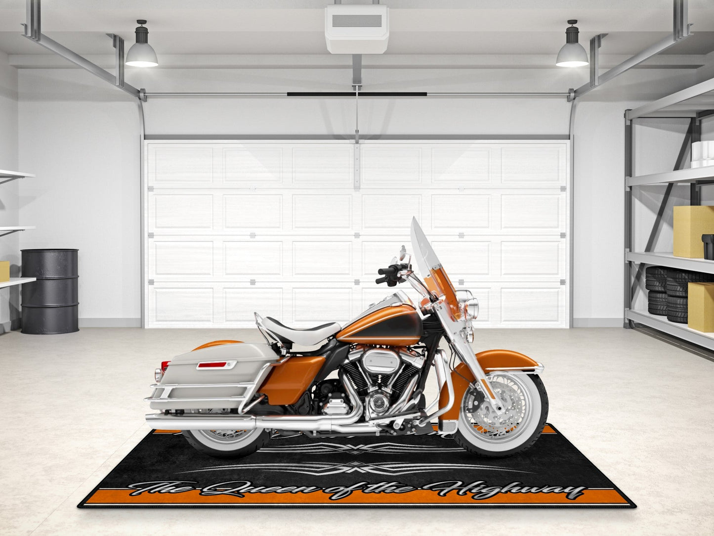 Motorcycle Mat for Touring Motorcycle "The Queen of the Highway" - MM7299 - Howling Moto