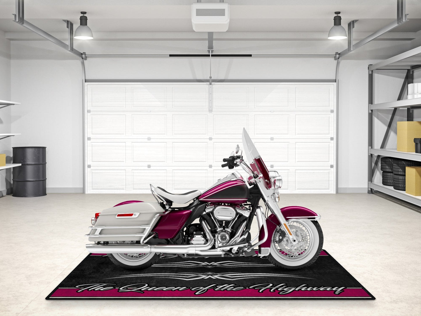 Motorcycle Mat for Touring Motorcycle "The Queen of the Highway" - MM7299 - Howling Moto