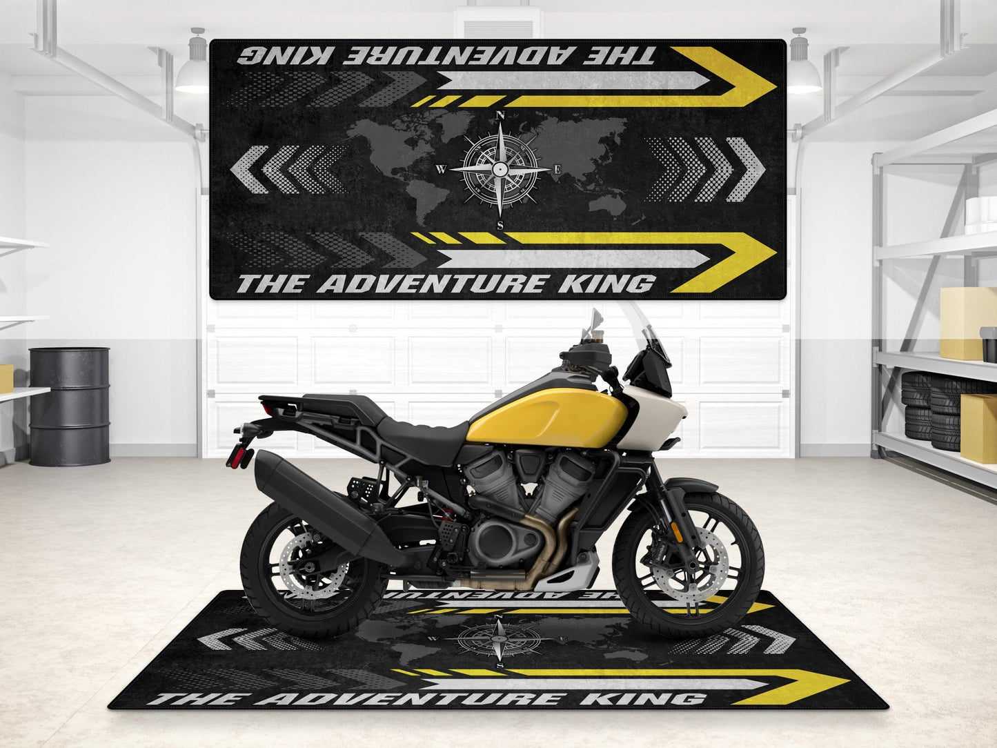 Motorcycle Mat for Adventure Motorcycle "The Adventure King" - MM7341 - Howling Moto
