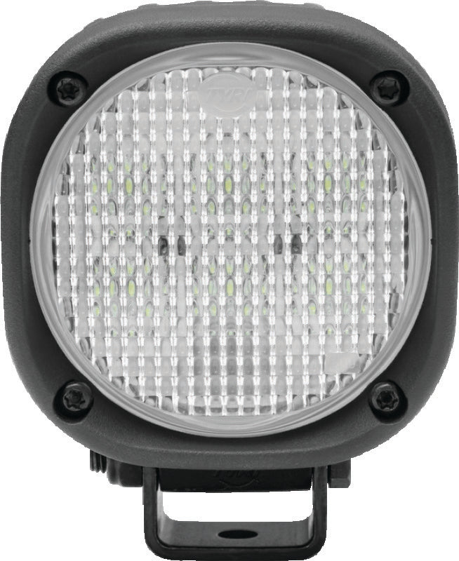 Kuryakyn Lodestar 1850L high-output driving lights for powersports vehicles, showing the bright LED light unit with mounting hardware