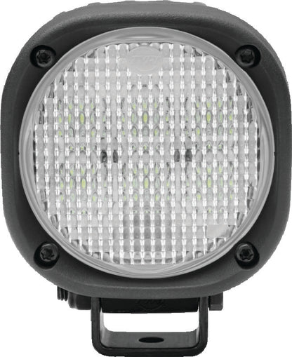 Kuryakyn Lodestar 1850L high-output driving lights for powersports vehicles, showing the bright LED light unit with mounting hardware