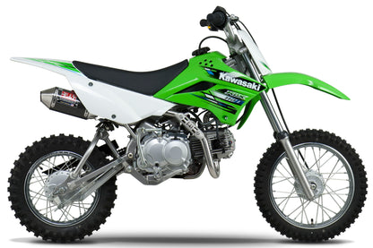 YOSHIMURA RS-2 UTV exhaust system with header, canister, and end cap showing polished metal components and branding.