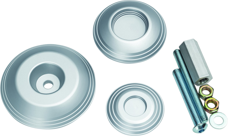 Kuryakyn Lodestar front axle sliders for BMW R1200GS and R Nine T, protecting suspension and brake components during rides.