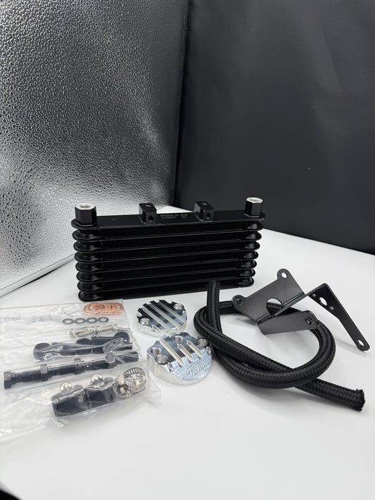 Drow Sports x DHM Juggernaut 7-Row Oil Cooler Kit for the 2022+ Honda Grom/Monkey - Howling Moto