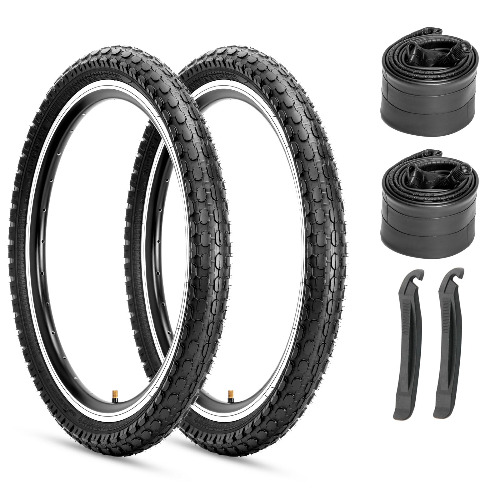 Hycline Dotree black-wall bicycle tire in 16×2.125 or 20×2.125 size, showing the tread and sidewall of the tire.