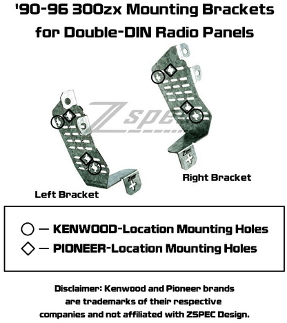 ZSPEC LHD Double-Din Radio Bezel w/Brackets for '90-99 Nissan Z32 300zx - Howling Moto