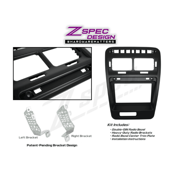ZSPEC LHD Double-Din Radio Bezel w/Brackets for '90-99 Nissan Z32 300zx - Howling Moto