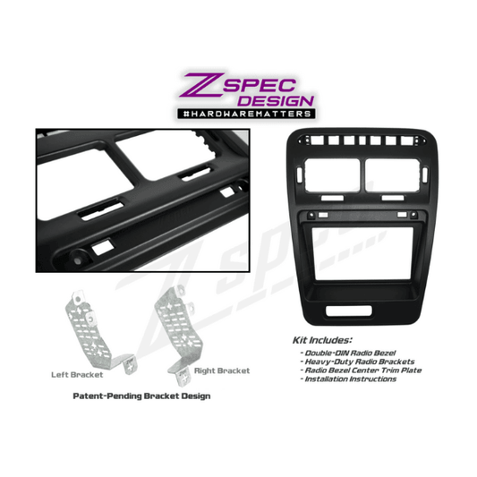 ZSPEC LHD Double-Din Radio Bezel w/Brackets for '90-99 Nissan Z32 300zx - Howling Moto