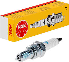 NGK CR8EH-9 spark plug for Honda, OEM part 5666, showing the metal shell and ceramic insulator in a close-up image.