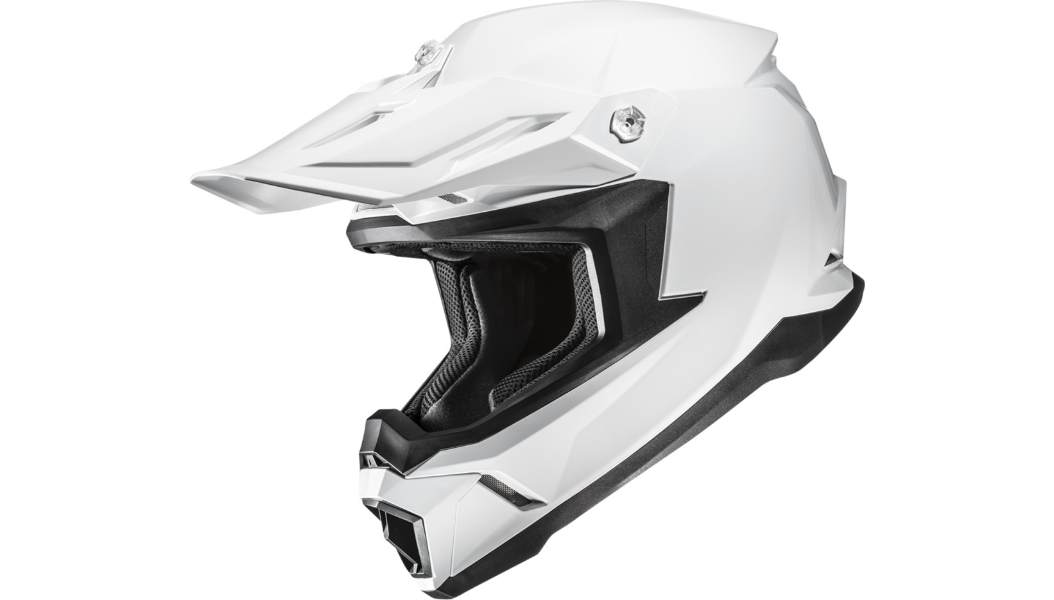 HJC C50 Solid motorcycle helmet in lightweight polycarbonate with full-face design, shown in a sleek black color.