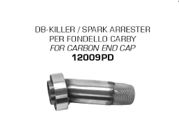 Yamaha Tenere 700 2019-2024 spark arrester for Indy Race carbon endcap exhaust by Bill's Exhausts, with metal mounting bracket.