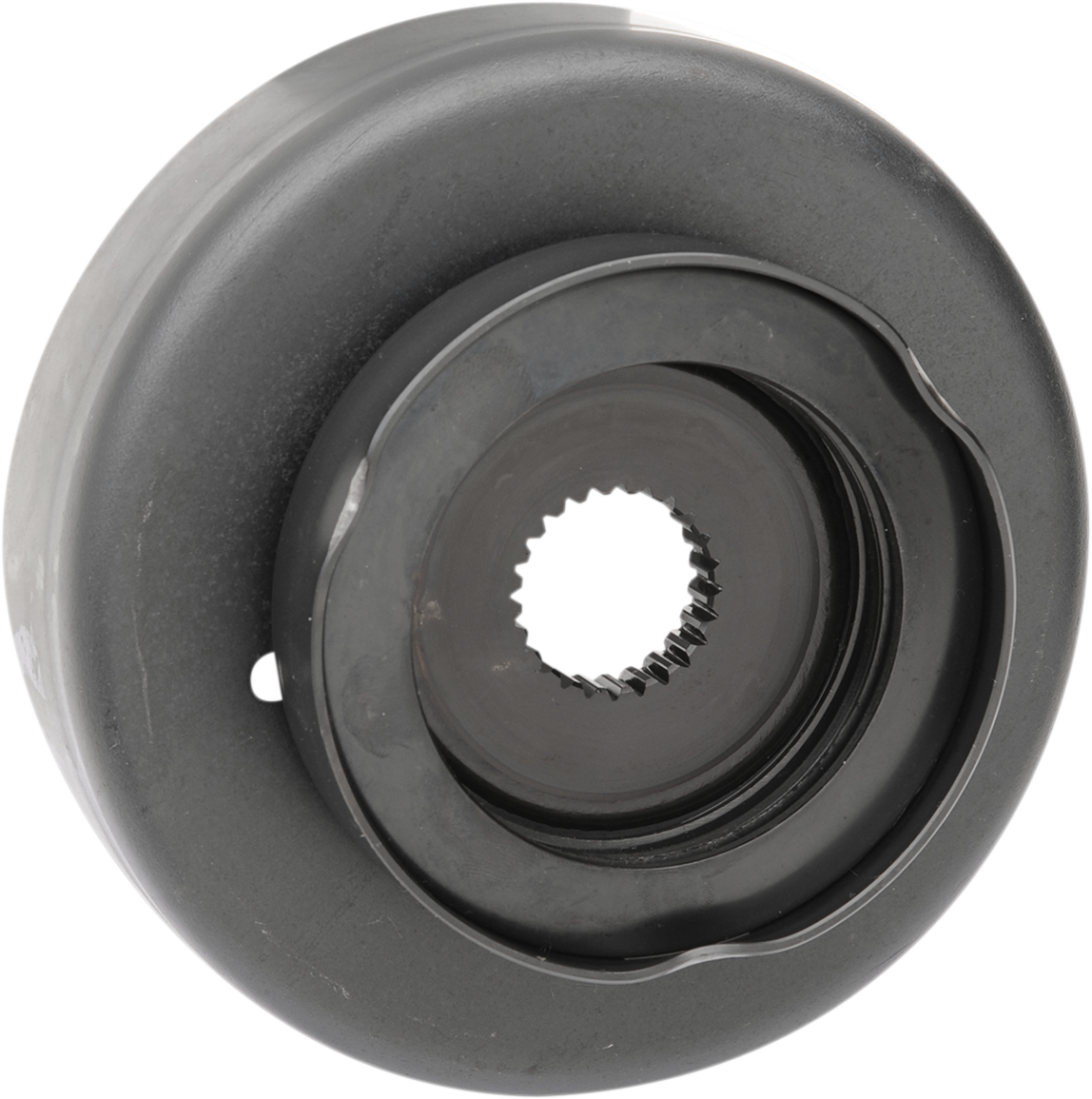 Drag Specialties alternator rotor R4035606 for Harley Davidson motorcycle, showing the metal rotor with mounting points.