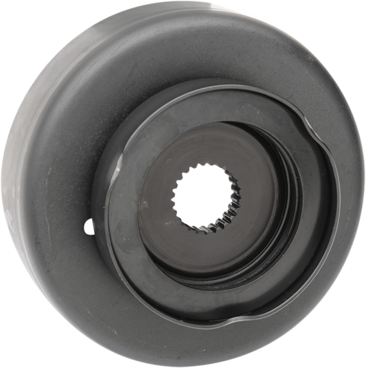 Drag Specialties alternator rotor R4035606 for Harley Davidson motorcycle, showing the metal rotor with mounting points.