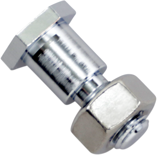 Chrome shift lever shoulder bolts with nut for FL motorcycles by DRAG SPECIALTIES, durable and stylish motorcycle parts.
