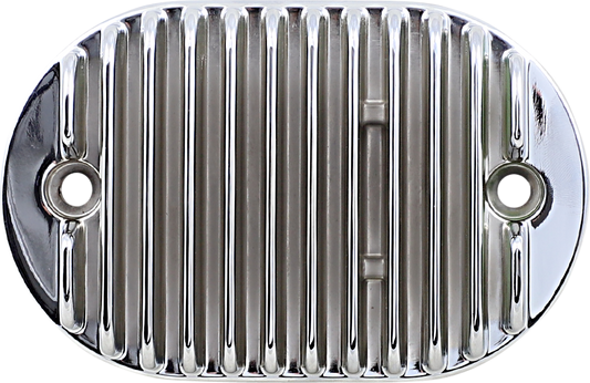 Chrome voltage regulator for Softail motorcycle by Drag Specialties, featuring durable metal construction and chrome finish.