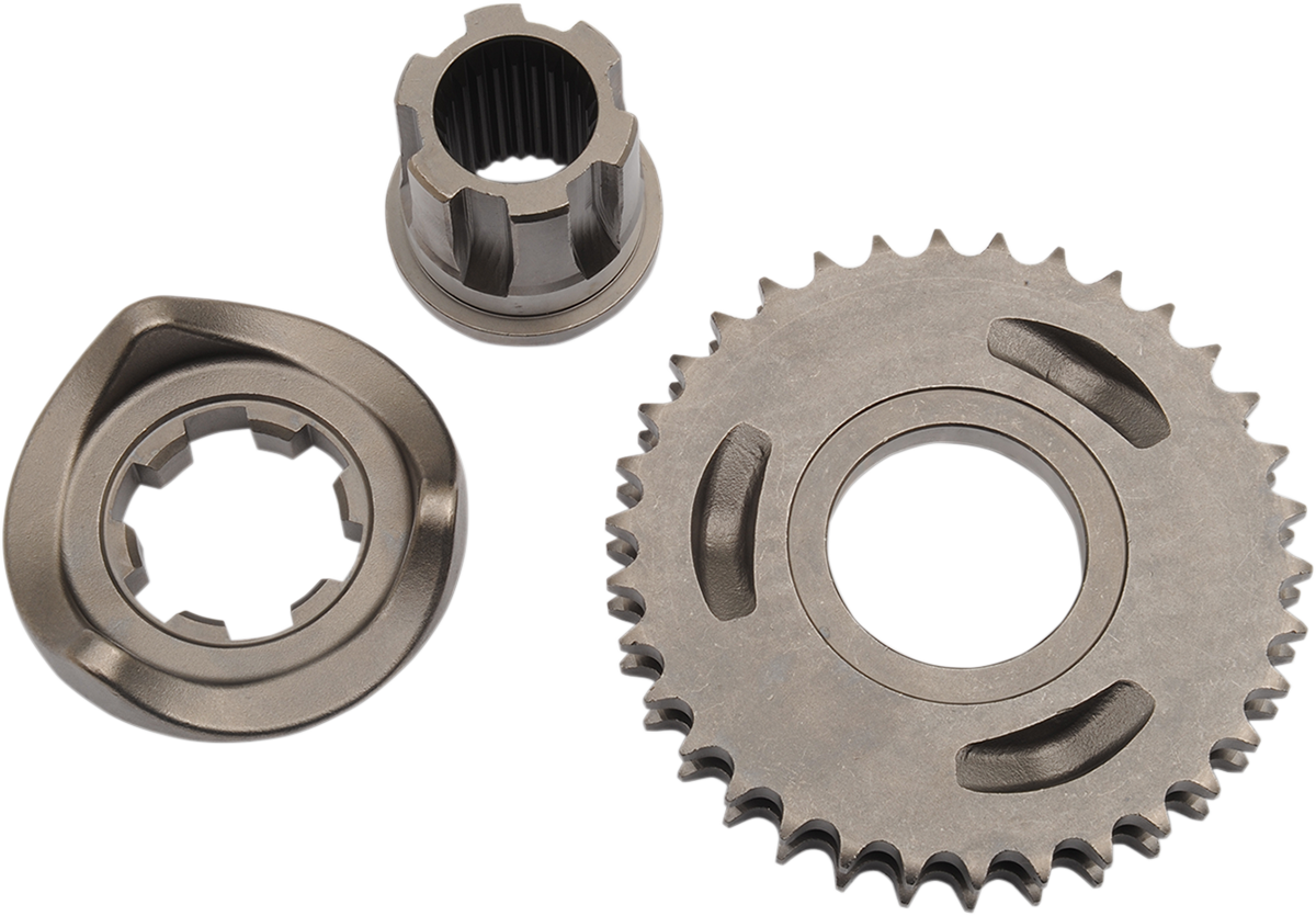 DRAG SPECIALTIES compensator sprocket with 34 teeth, high-quality steel construction for motorcycle performance.