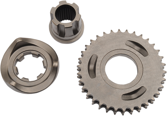 DRAG SPECIALTIES compensator sprocket with 34 teeth, high-quality steel construction for motorcycle performance.