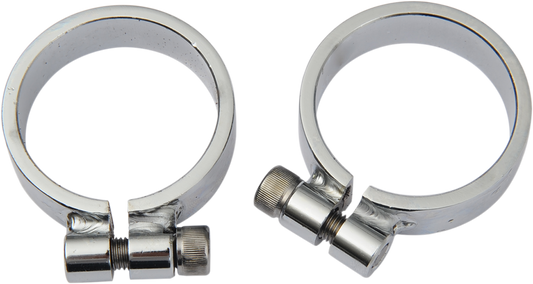 Heavy-duty exhaust port clamps by DRAG SPECIALTIES, durable metal construction for secure motorcycle exhaust connections.