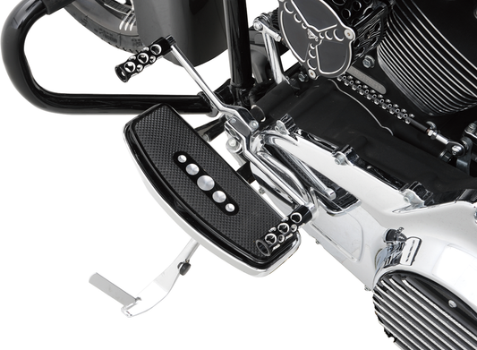DRAG SPECIALTIES Harley-Davidson FL floorboards with damper for FL models, showing textured metal footrest with mounting hardware.