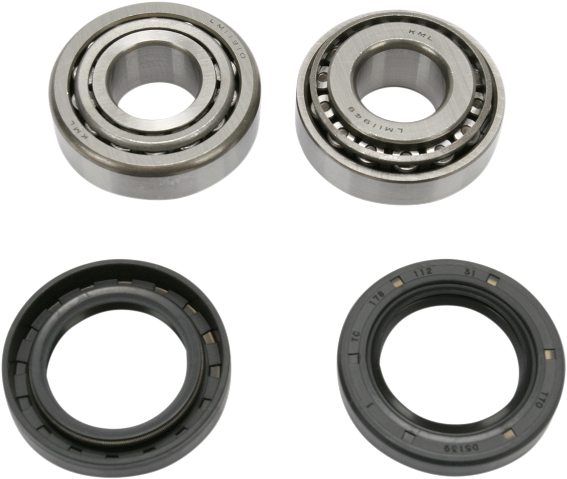 DRAG SPECIALTIES Harley-Davidson front wheel bearing kit 25-1001 for models 1973-1999, with bearings and installation components