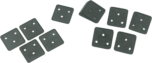 DRAG SPECIALTIES flat style license plate mounting gasket for motorcycles, black rubber with textured surface.