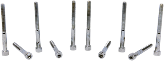 Set of 10 DRAG SPECIALTIES MPB199S socket-head replacement bolts, ideal for motorcycle maintenance and repair.