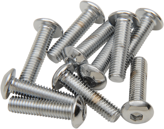 Drag Specialties MPB396 button head replacement bolts, #10-32 x 1 inch, pack of 10, for motorcycle maintenance and repair