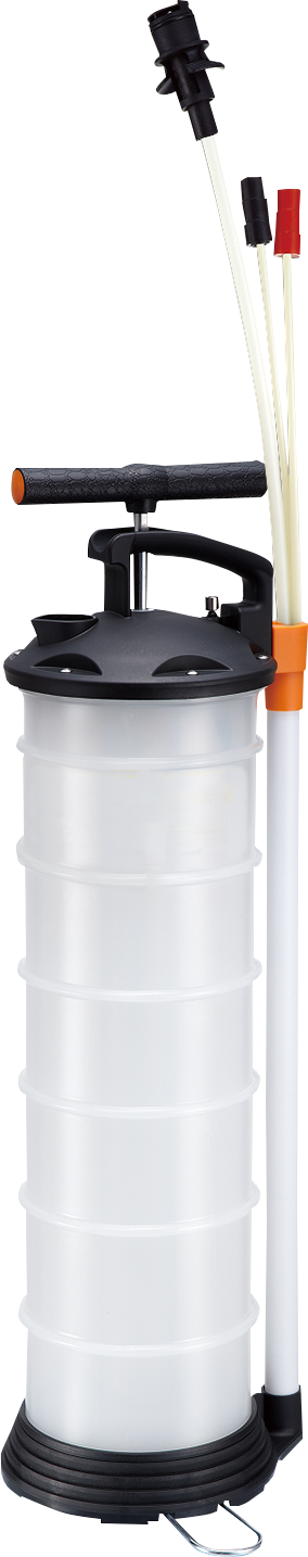 DRAG SPECIALTIES 6.5-liter oil extractor for motorcycle maintenance, shown in a clear image demonstrating its design and capacity.