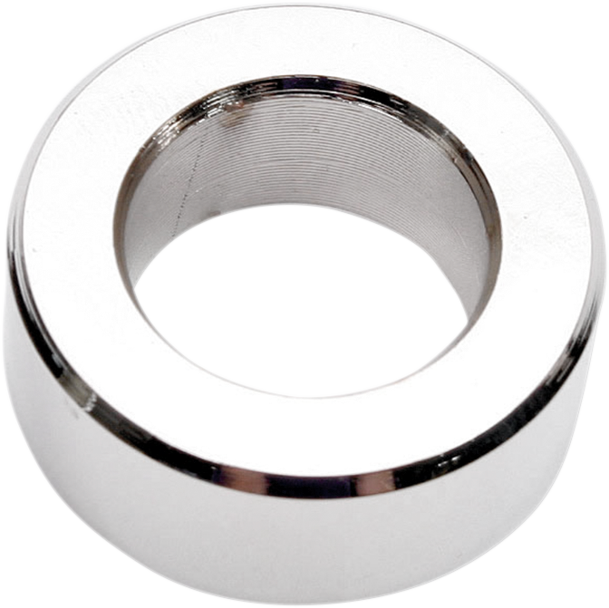 DRAG SPECIALTIES 1/2 inch outer axle spacer, part number 223054PCBC116, shown in black metal for motorcycle axle adjustment.
