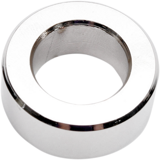 DRAG SPECIALTIES 1/2 inch outer axle spacer, part number 223054PCBC116, shown in black metal for motorcycle axle adjustment.