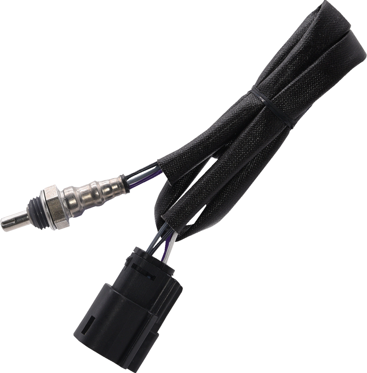 DRAG SPECIALTIES oxygen sensor 932-14063 for 4-W direct fit applications, showing the sensor with wiring and metal body
