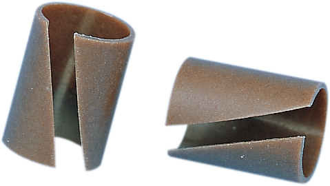 DRAG SPECIALTIES pivot pin bushing 10-pack for motorcycle parts, showing black bushings and packaging with product details.
