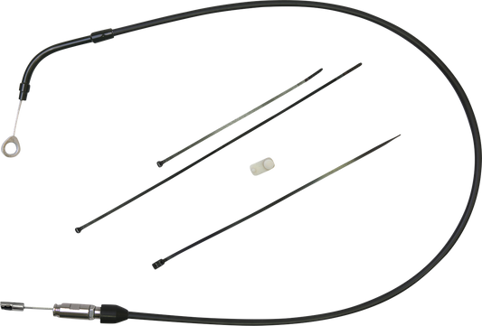 Black 47-inch DRAG SPECIALTIES quick connect clutch cable upper bent tube for motorcycle clutch systems.