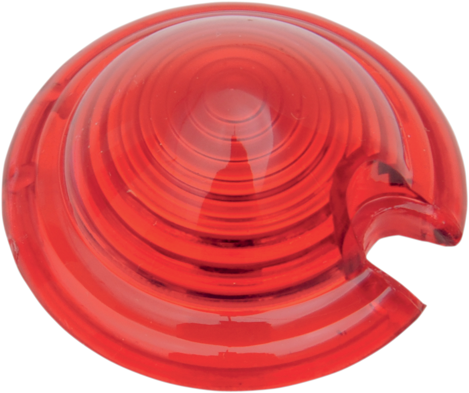 Red replacement lens for motorcycle tail light by Drag Specialties, model 20-6525L, designed for motorcycle parts.