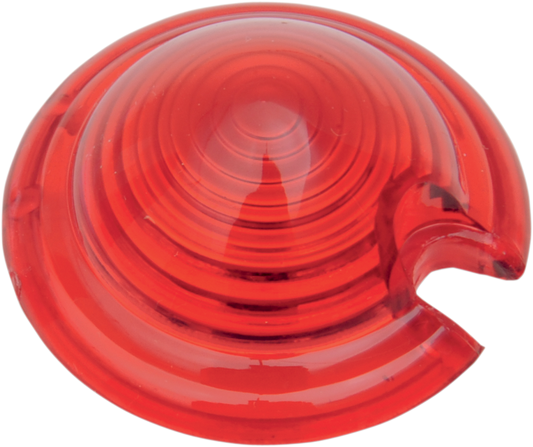 Red replacement lens for motorcycle tail light by Drag Specialties, model 20-6525L, designed for motorcycle parts.
