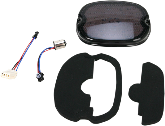 DRAG SPECIALTIES Smoke L24-0436MLED motorcycle taillight with full LED board and easy connectors, in a sleek smoked lens design.