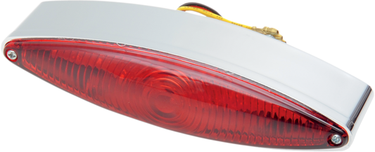DRAG SPECIALTIES Thin Cateye LED motorcycle taillight with clear lens and black housing, designed for motorcycle safety visibility